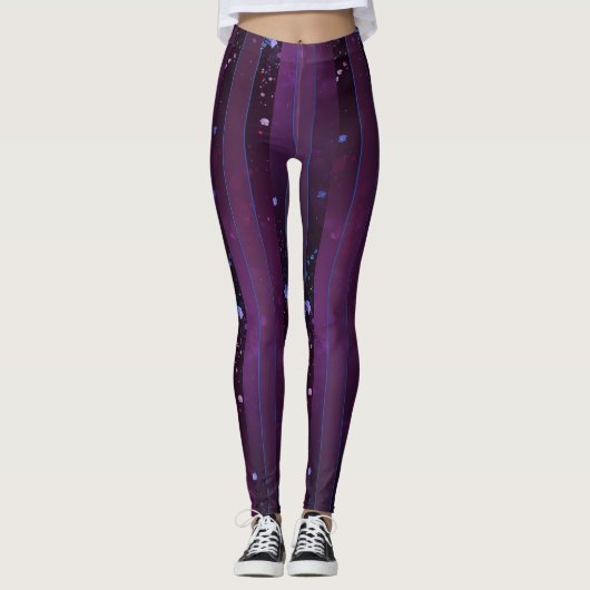 Paarse waas: kosmische droom Leggings (Voorkant)