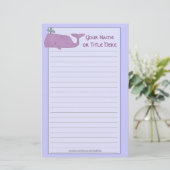 Paarse walserij briefpapier (Staand voorkant)