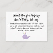 Paarse walvis eenvoudige boek aanvraag Kaarten inv (Achterkant)