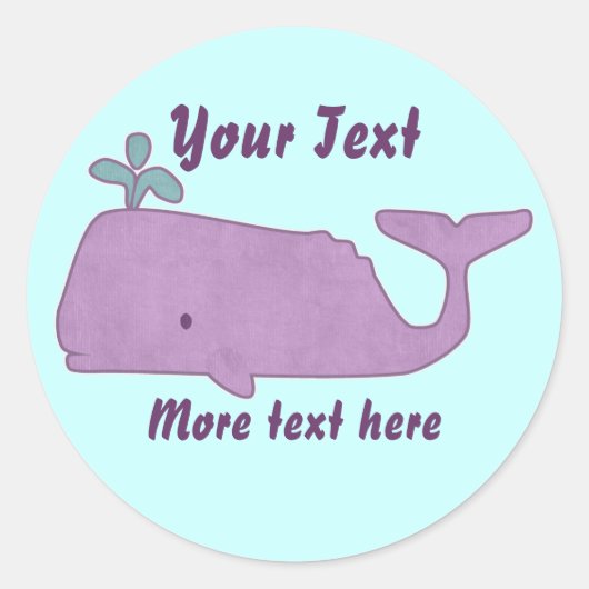 Paarse walvis Stickers (Voorkant)