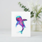 Paarse walvishaai briefkaart (Staand voorkant)