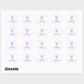 Paarse waslijn Moderne Baby Shower Sticker (Vel)
