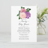 Paarse wasmachine met pink en lavender met douwer kaart (Staand voorkant)