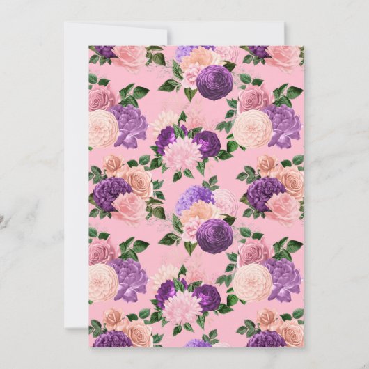 Paarse wasmachine met pink en lavender met douwer kaart (Achterkant)