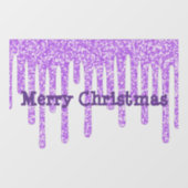 Paarse wasprogramma's voor fijne kerst raamsticker (Vel)