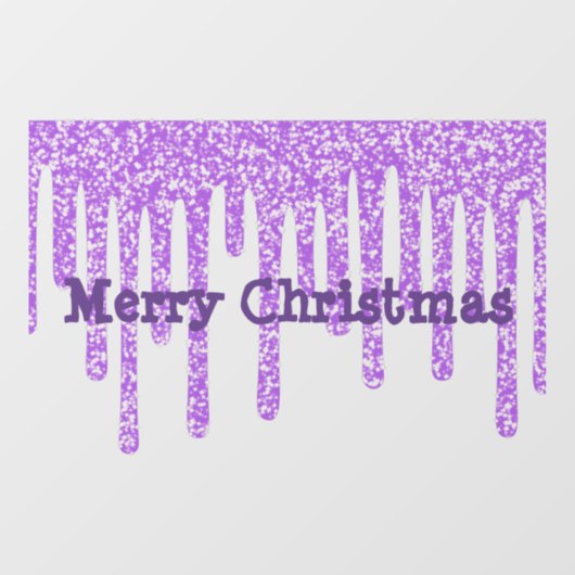 Paarse wasprogramma's voor fijne kerst raamsticker (Vel)