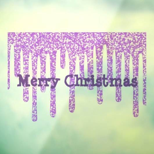 Paarse wasprogramma's voor fijne kerst raamsticker (Vel 3)