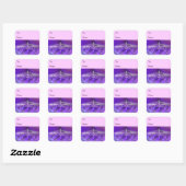 Paarse Water Drop Gift Label Stickers (Vel)