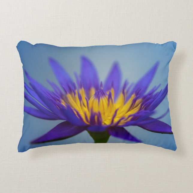 Paarse Water Lily Accent Kussen (Voorkant)