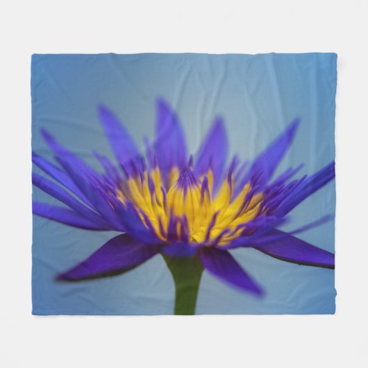 Paarse Water Lily Fleece Deken (Voorkant (Horizontaal))