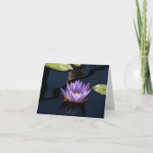 Paarse Water Lily Kaart (Voorkant)