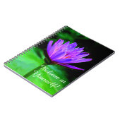 Paarse Water Lily Notitieboek (Linkerzijde)