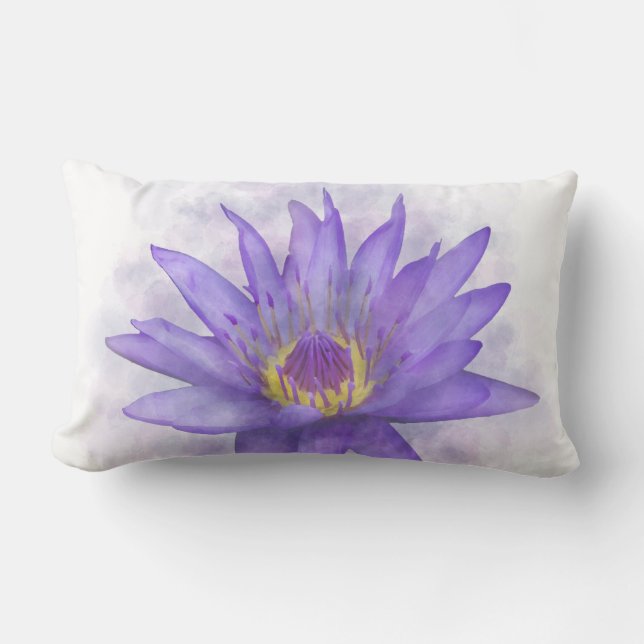 Paarse waterbloem 7 kussen (Voorkant)