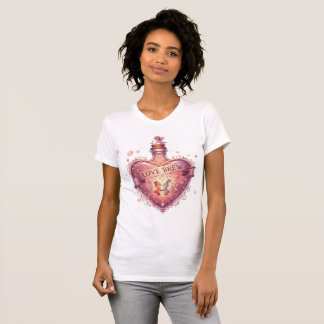 Paarse Watercolor Hart met Vlinder T-Shirt