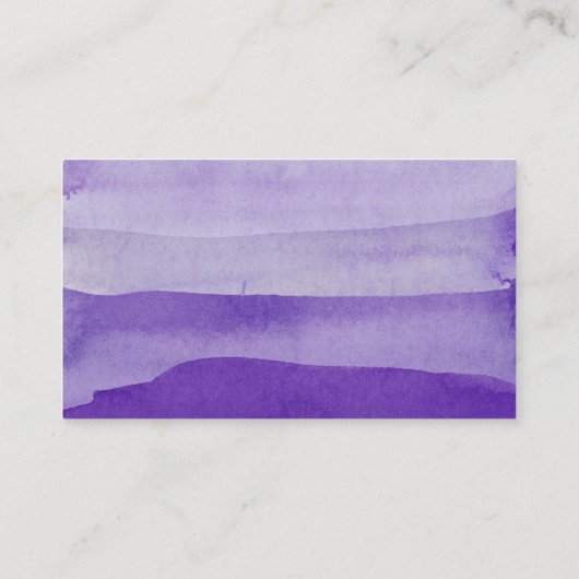 Paarse Watercolor Registratiekaart Informatiekaartje (Achterkant)