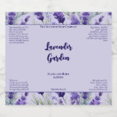 Paarse waterdichte lavendel cosmetica flesetiket sparkling wijnetiket (Enkel label)