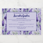 Paarse Waterdichte Lavendel Zeep Cosmetica Label Voedselcontainer Etiket (Enkel label)