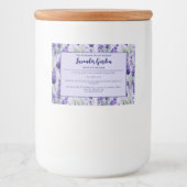 Paarse Waterdichte Lavendel Zeep Cosmetica Label Voedselcontainer Etiket (Voorkant)