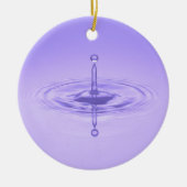 Paarse waterdruppelreflectie zonder zeeliefde keramisch ornament (Voorkant)