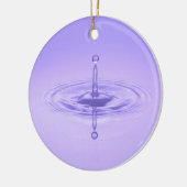 Paarse waterdruppelreflectie zonder zeeliefde keramisch ornament (Links)