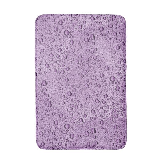 Paarse waterdruppels badmat (Voorkant Verticaal)