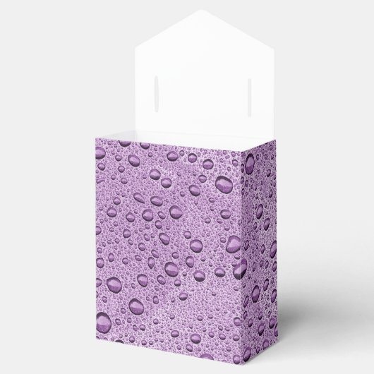 Paarse waterdruppels bedankdoosjes (Geopend)