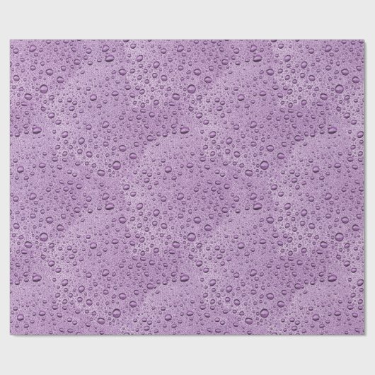 Paarse waterdruppels cadeaupapier (Vlak)