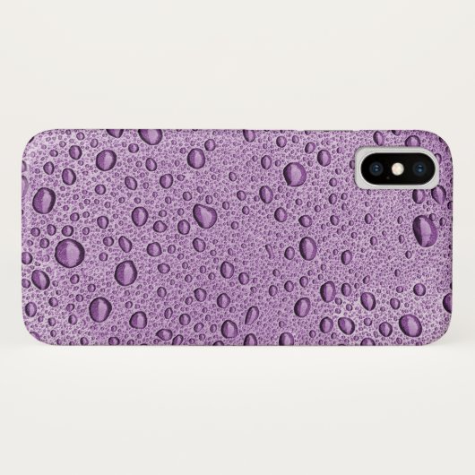 Paarse waterdruppels Case-Mate iPhone case (Achterkant (horizontaal))