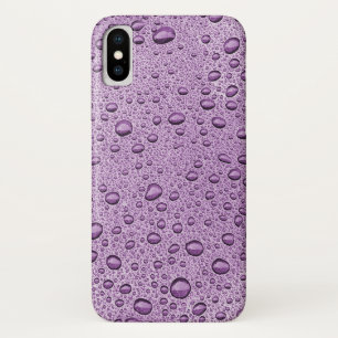 Paarse waterdruppels Case-Mate iPhone case