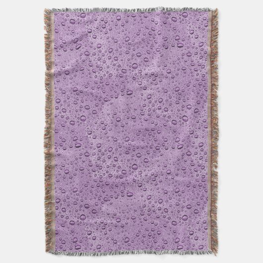 Paarse waterdruppels deken (Voorkant Verticaal)