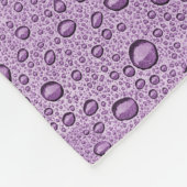 Paarse waterdruppels fleece deken (Hoek)