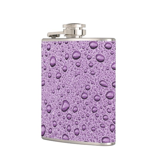 Paarse waterdruppels heupfles (Links)