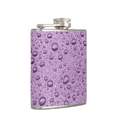 Paarse waterdruppels heupfles (Rechts)