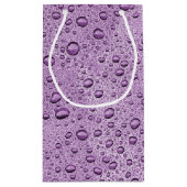 Paarse waterdruppels klein cadeauzakje (Achterkant)