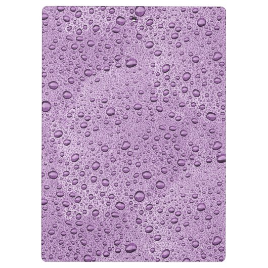 Paarse waterdruppels klembord (Achterkant)