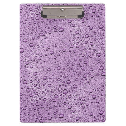 Paarse waterdruppels klembord (Voorkant)