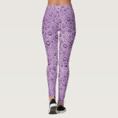 Paarse waterdruppels leggings (Achterkant)