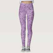 Paarse waterdruppels leggings (Voorkant)