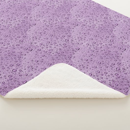 Paarse waterdruppels sherpa deken (3/4)