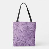 Paarse waterdruppels tote bag (Achterkant)