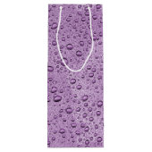Paarse waterdruppels wijn cadeautas (Achterkant)