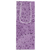 Paarse waterdruppels wijn cadeautas (Voorkant)