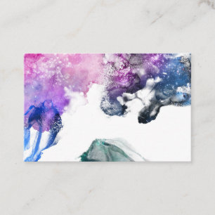 Paarse waterkleur 001  visitekaartje