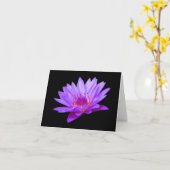 Paarse Waterlelie blanco notitiekaarten (Gele Bloem)