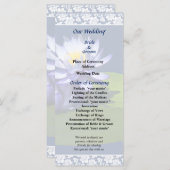 Paarse waterlelies in het Sunshine Wedding Program Programmakaart (Voorkant / Achterkant)