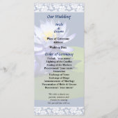 Paarse waterlelies in het Sunshine Wedding Program Programmakaart (Voorkant)