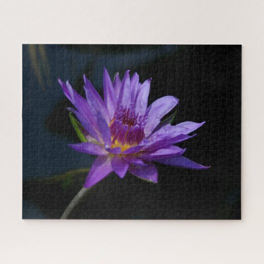 Paarse Waterlily Jigzaag Puzzle Legpuzzel (Horizontaal)