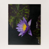 Paarse Waterlily Jigzaag Puzzle Legpuzzel (Verticaal)