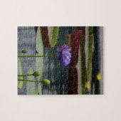 Paarse waterlily legpuzzel (Horizontaal)