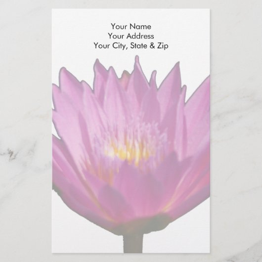 Paarse waterlily Lotus Briefpapier (Voorkant)